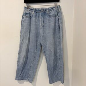 Rag & Bone Miramar Sweatpant Denim Jeans Light Wash Crop 22” Inseam capri/ankle